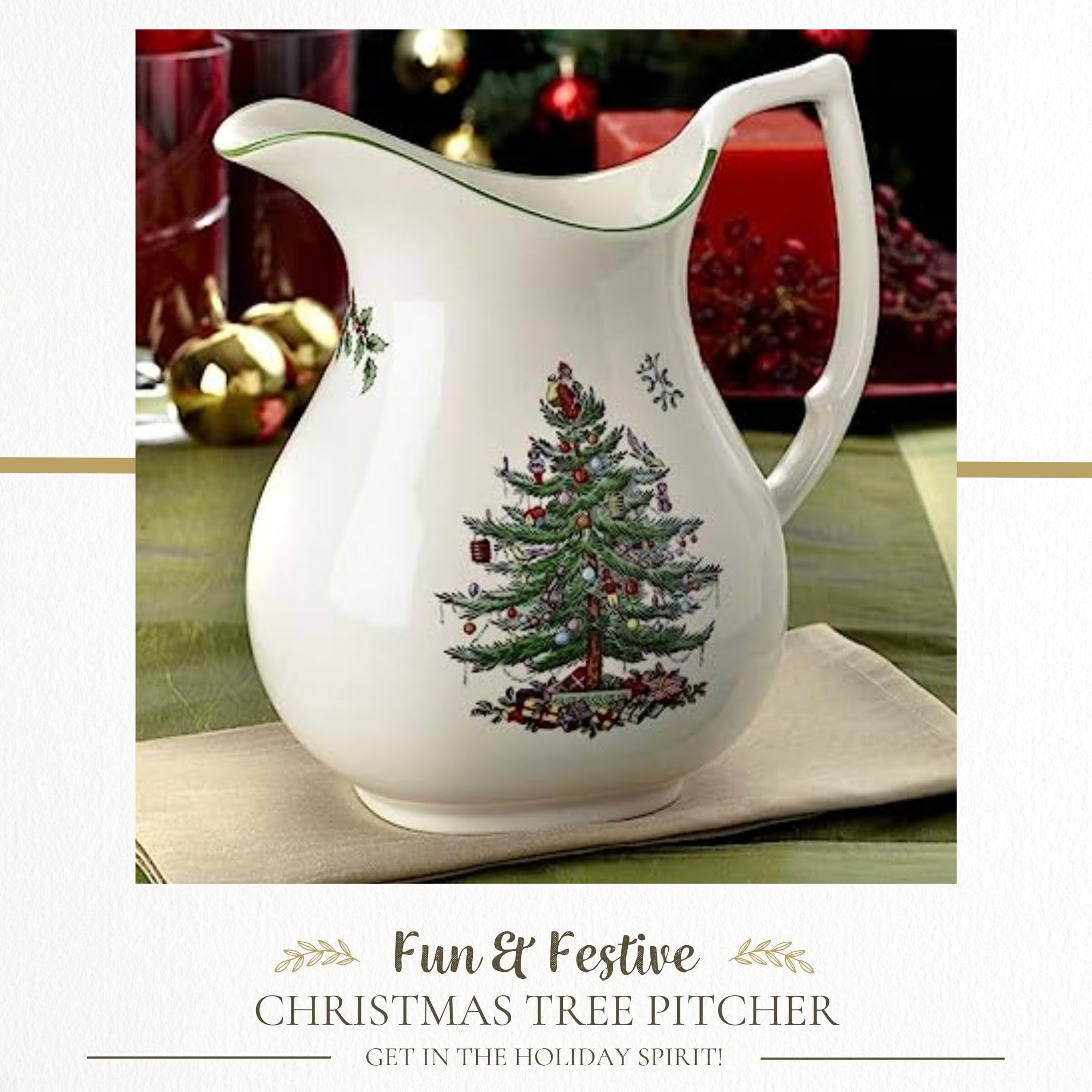 Amazon.co.jp: Spode Christmas Tree Large Jug 1.4 litres : ホーム