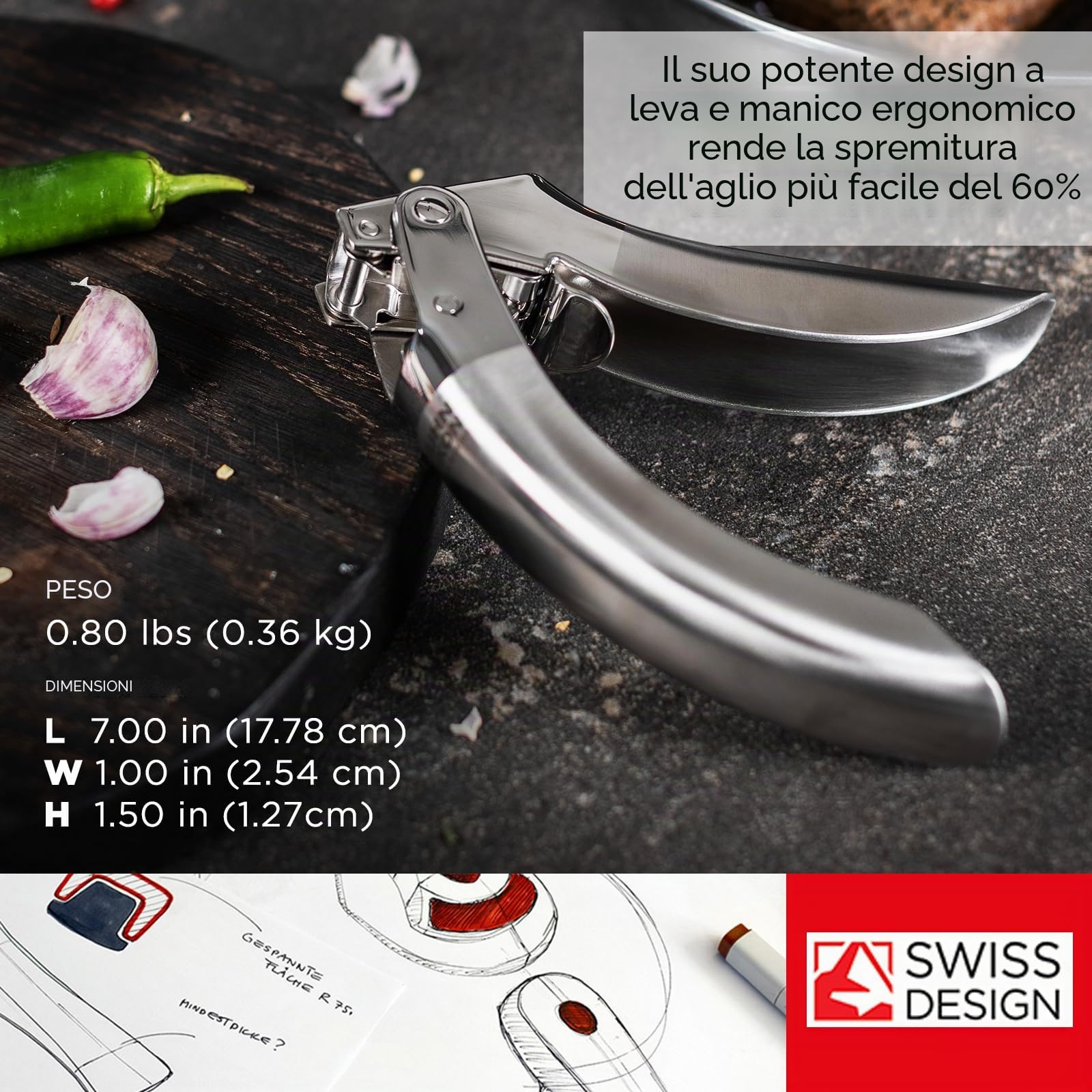 Kuhn Rikon, Spremi aglio in acciaio inox