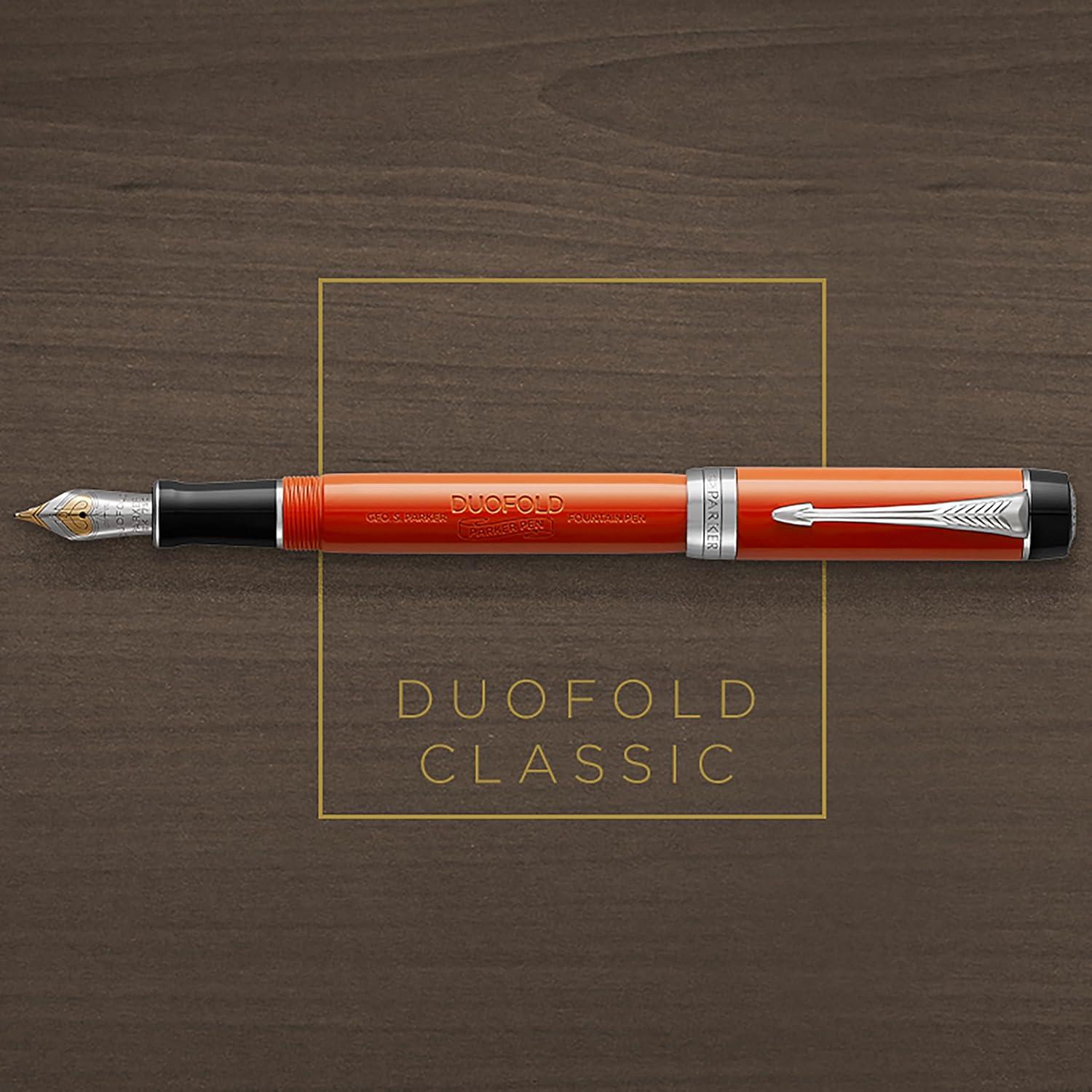 PARKER Duofold Ballpoint Pen, Classic Big Red Vintage with Medium Point Black Ink Refill