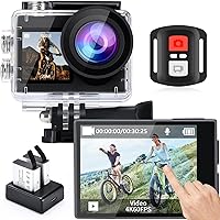 Icefox i8 4K 60FPS Action Camera 20MP EIS 5X Zoom 98FT Waterproof WiFi Remote for Vlogging Snorkeling Cycling