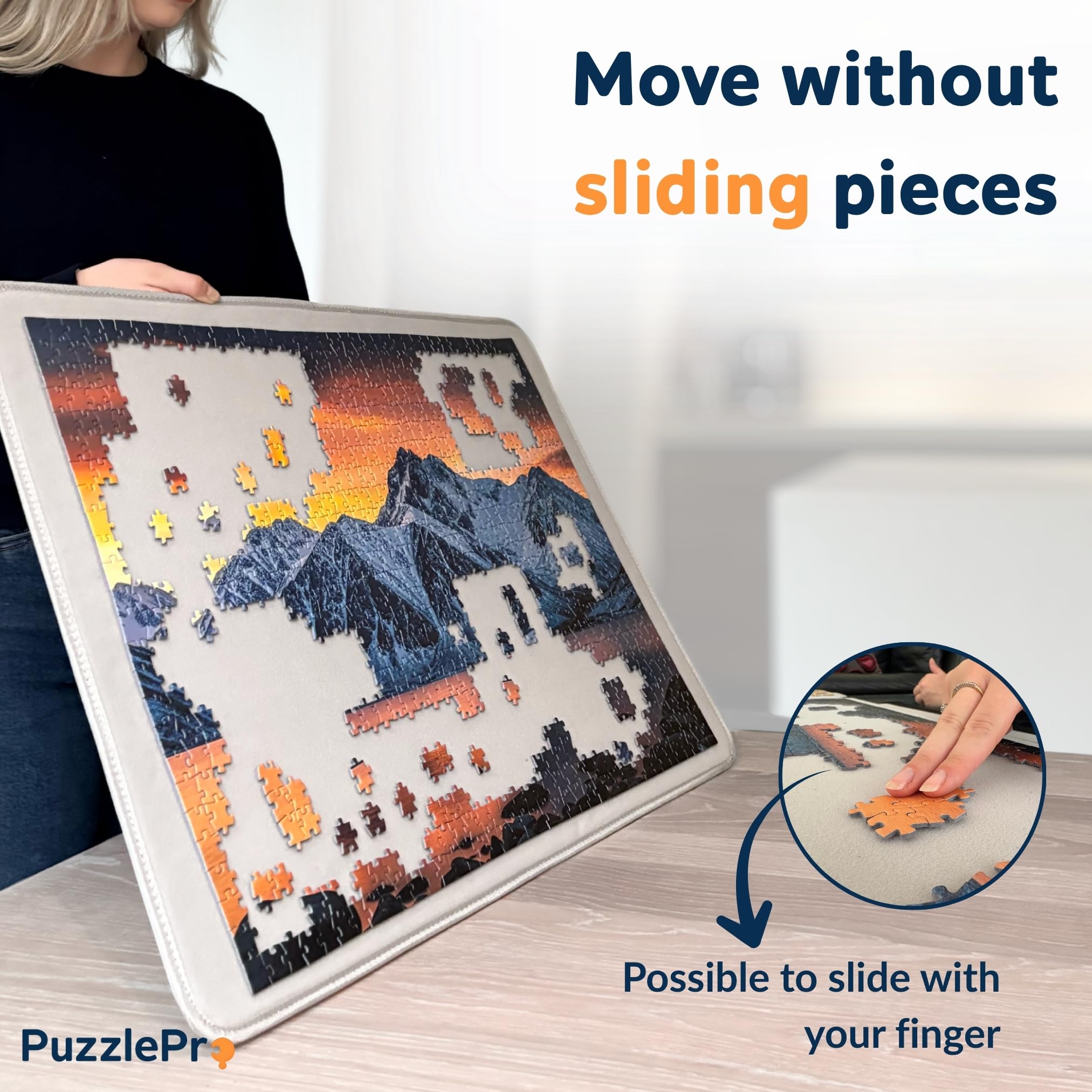 Mallette puzzle - Rangement, transport et puzzles où vous le souhaitez - 3 tapis puzzle - Convient pour 1500 pièces - Léger - Planche à puzzle - Table de puzzle - Dossier de puzzle