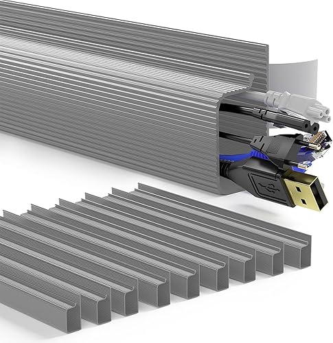 Miniatura 17 de Delamu Organizador de cables de 157 pulgadas debajo del escritorio, seguro y ordenado debajo del escritorio, organizador de cables para el hogar y