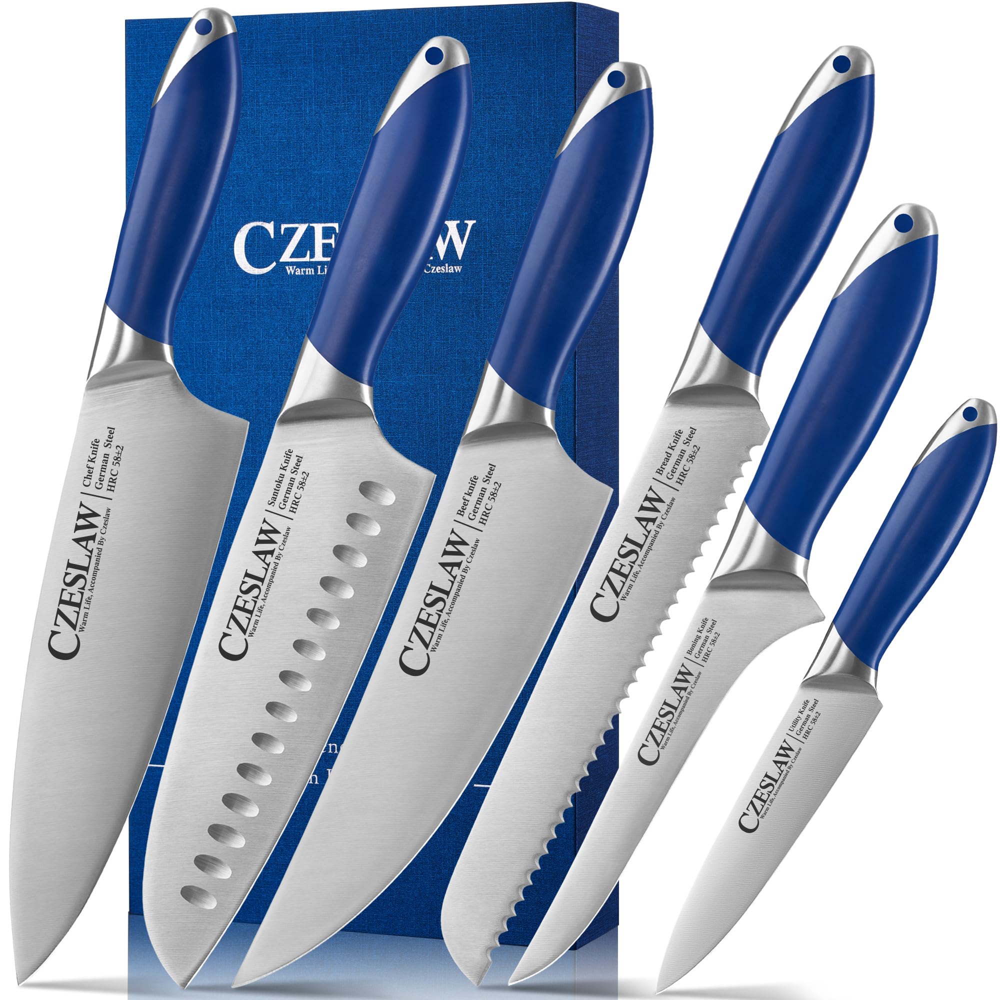 Czeslaw Kitchen Knife Set, 6 Pcs Chef's Knife Set, Japanese Knife