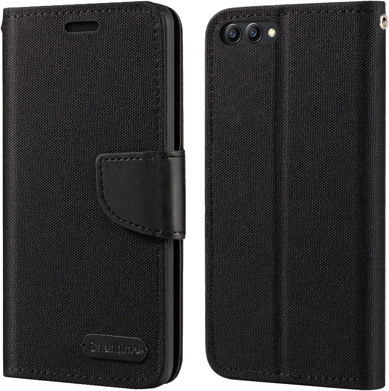 Huawei Honor View 10, Funda tipo cartera de piel Oxford con tapa trasera de TPU suave con imán para Huawei Honor V10