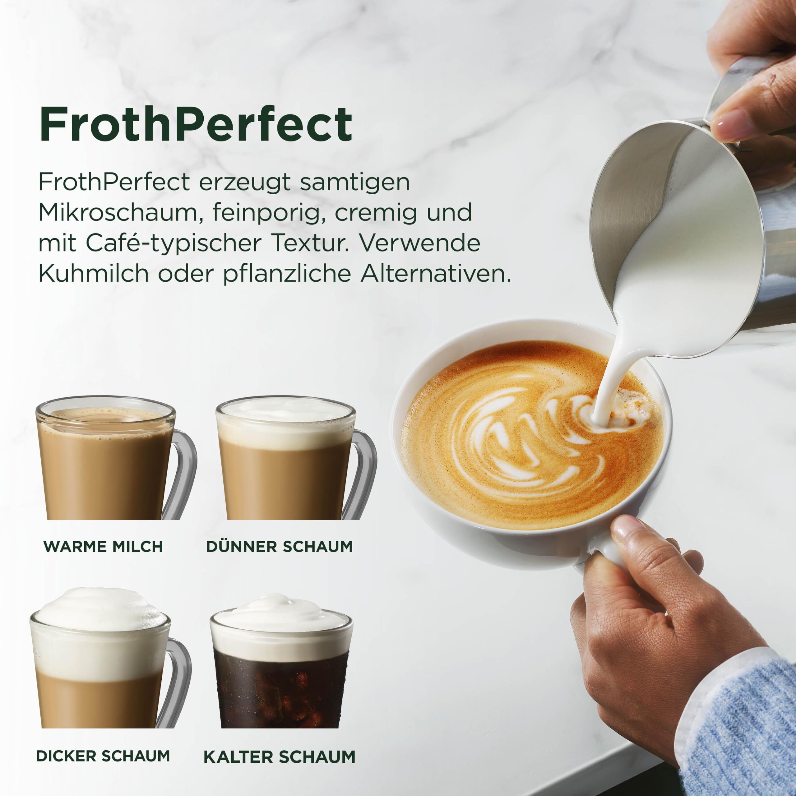 Ninja AutoBarista Kaffeevollautomat für Espresso, Filterkaffee und Cold Brew, 10 Getränkeprogramme und 4 Milchaufschäum-Voreinstellungen, spülmaschinengeeignete, abnehmbare Teile, Silber AE1001EU