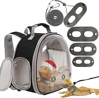 Bearded Dragon Travel Backpack with Harness and Leash