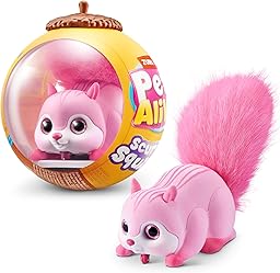 Pets Alive Scurry'n Squirrel (Rose) de ZURU – Jouet Animal Robotique Interactif, Écureuil Mobile avec Mouvements et Sons Réalistes, 2 Ans+