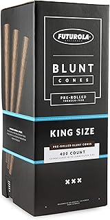 Futurola Pre Rolled Cones Bulk King - 400 Pre Rolled Cones - Bulk Rolling Papers with Filters - Rolling Cones - Pre Rolled Cones - Unbleached Papers