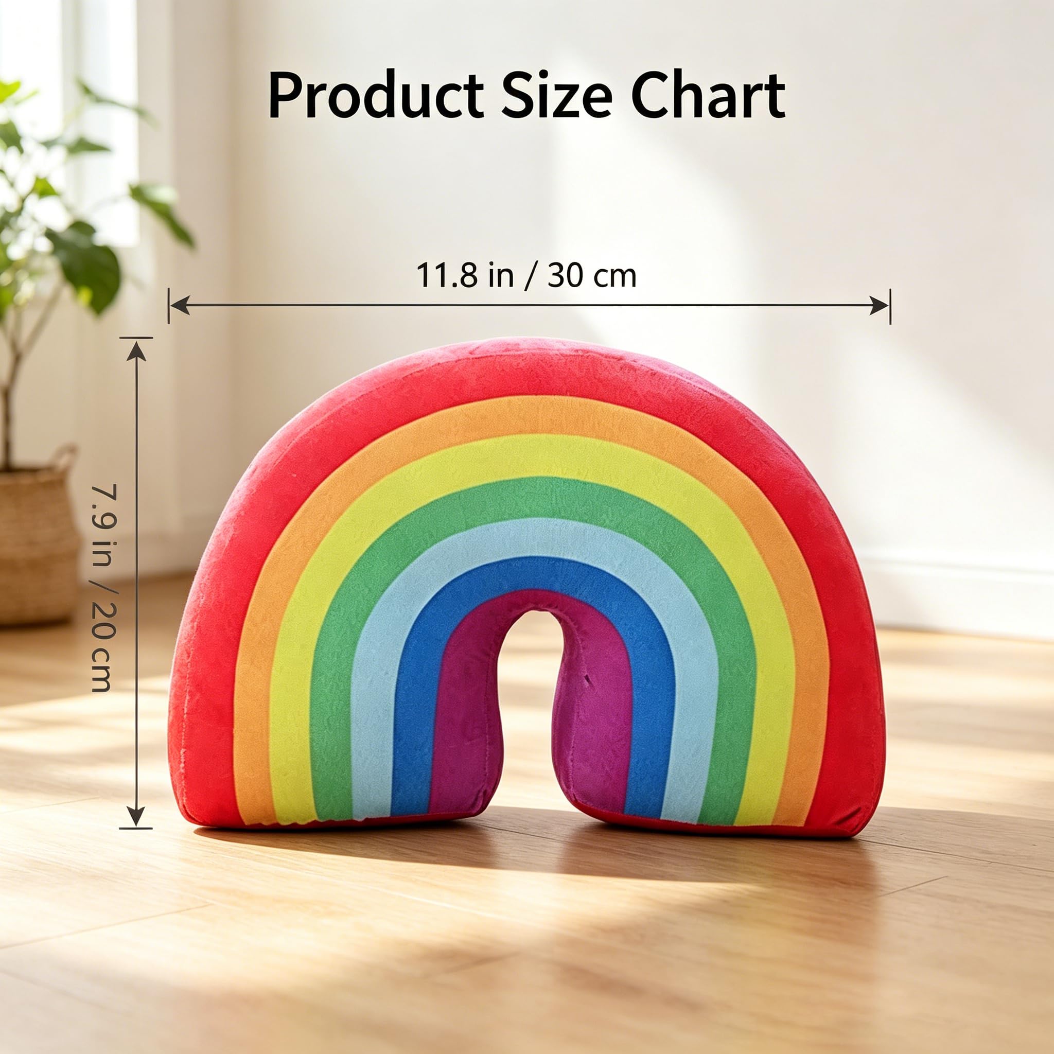 ELLY RAINBOW クッション Amazon.com: Yi-gog Rainbow Shaped Pillow Plush Cute Decorative