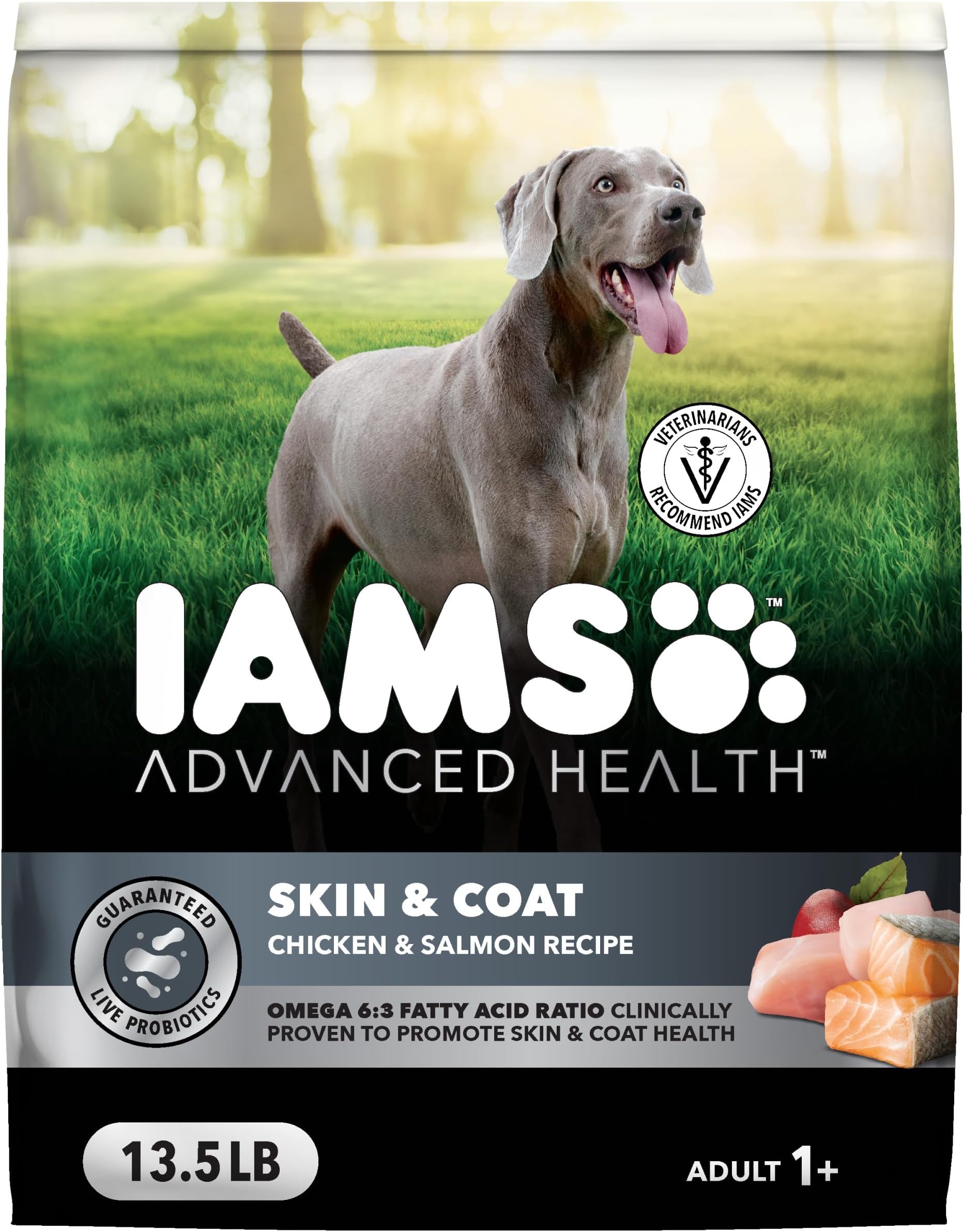 Advanced Health Skin & Coat Dry Dog Food, Adult Dog Food Dry Chicken and Salmon Recipe, 13.5 lb. Bag