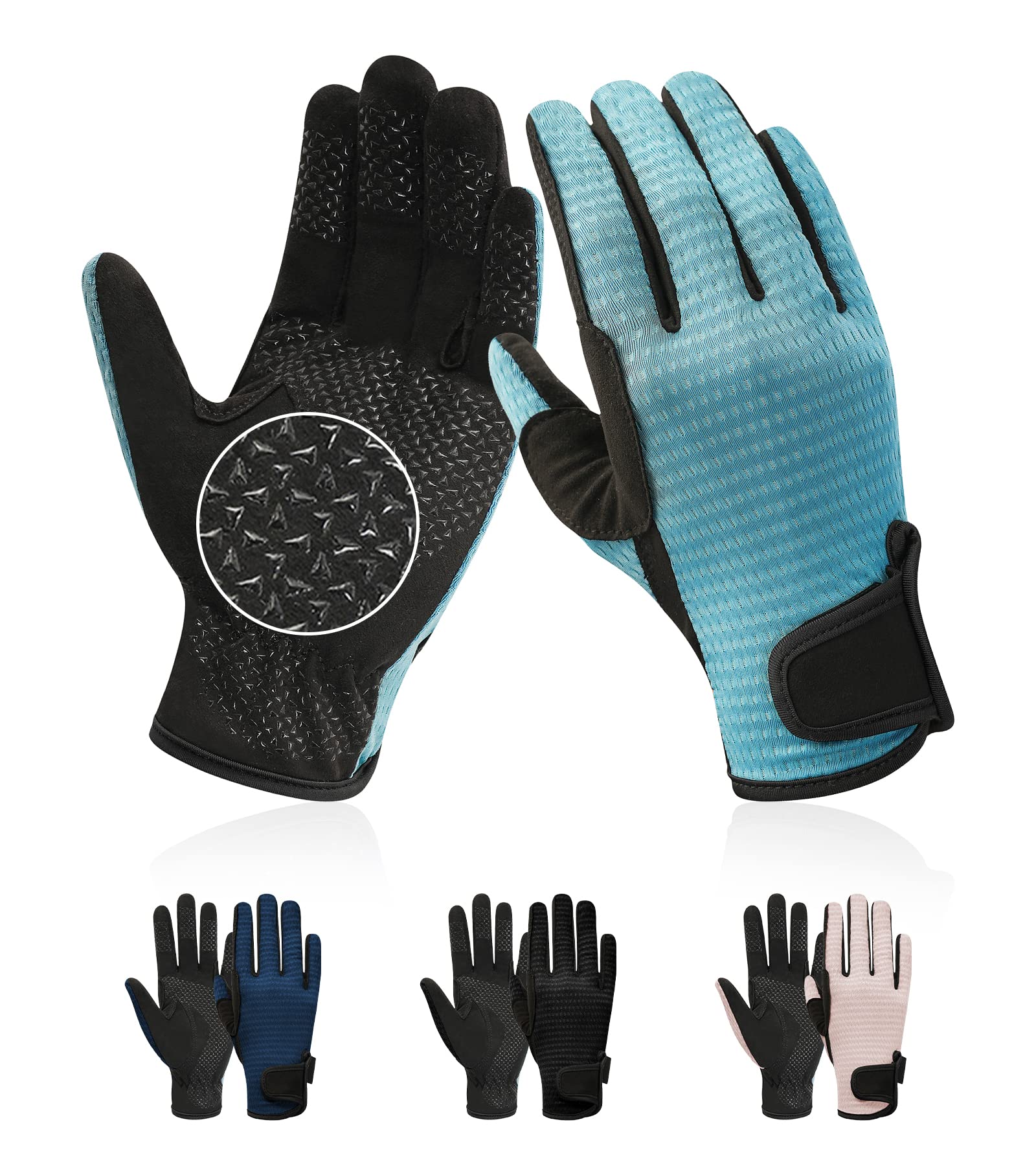 Kids Horse Riding Gloves Equestrian Anti Slip Children Horseback Bike Gardening Fishing Cycling Outdoor Activities Riding Gloves Girls Boys Youth