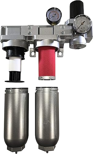 Miniatura 6 de Sistema de secado de aire de tres etapas con clasificación industrial, cuencos extragrandes, filtro de partículas de aire, filtro coalescente de