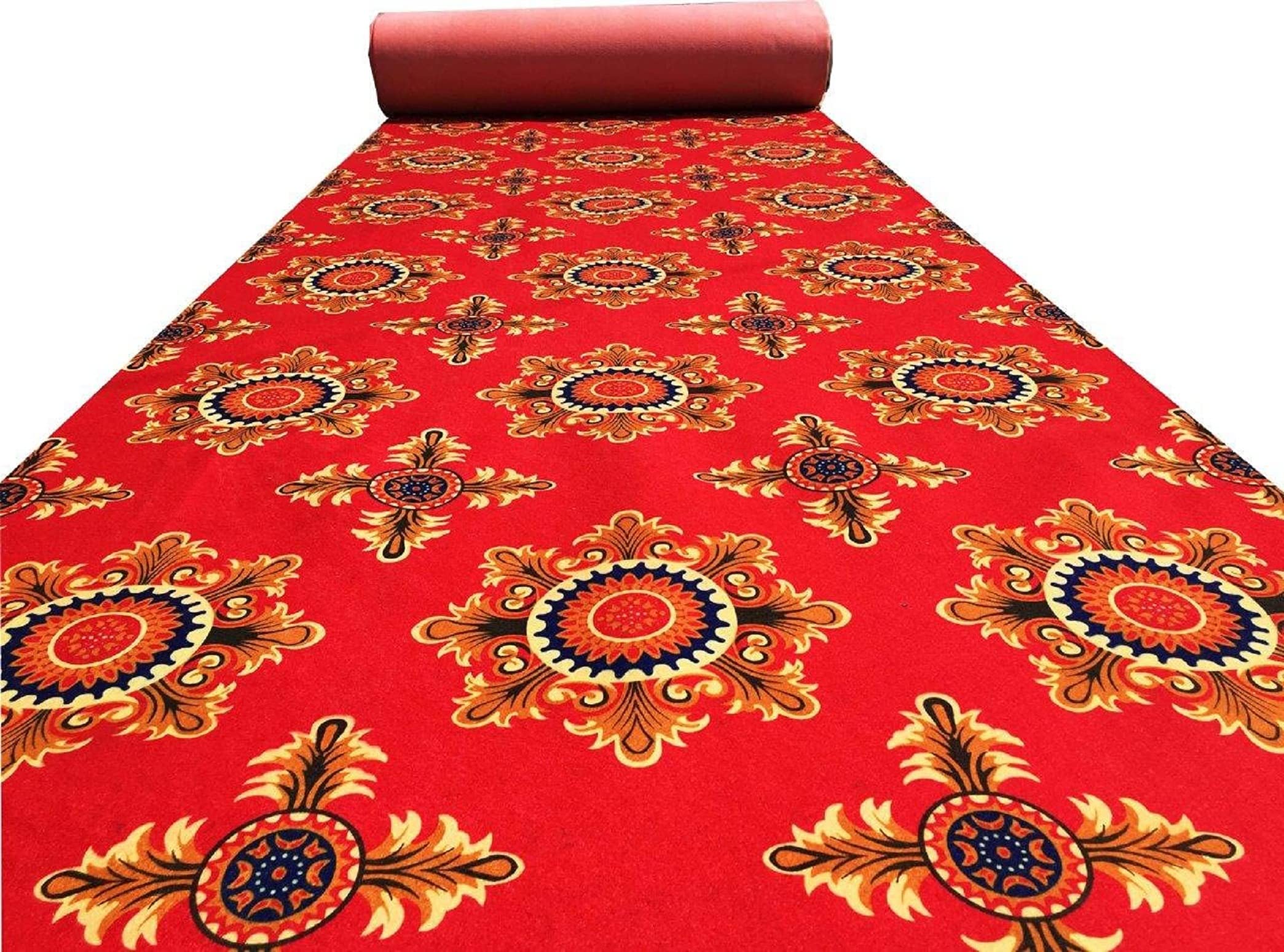 SHANNO COLLECTION Rectangular Carpet For Wedding,Stage,Exhibition,Party,Office,Hotels Decoration,Living Room And Wall To Wall Carpet Size 4 X 10 Feet,Red