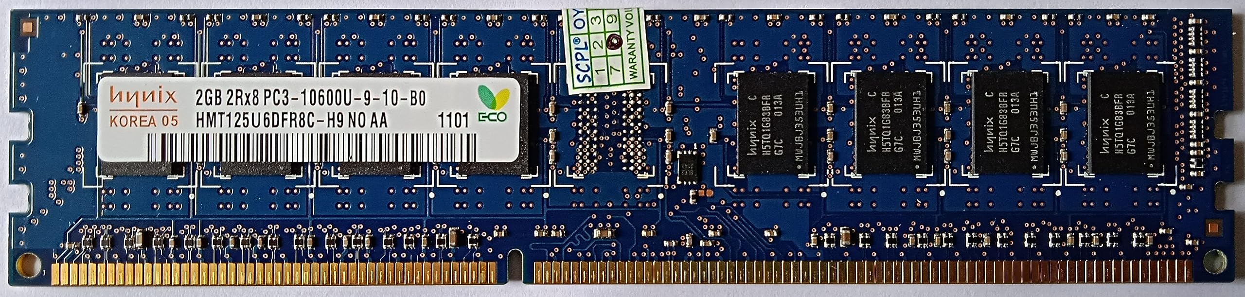 2GB DDR3 RAM 1333 MHz for Desktop PC Computer Hynix PC3-10600 2Rx8 Dual  Rank Memory (Not for Laptop)