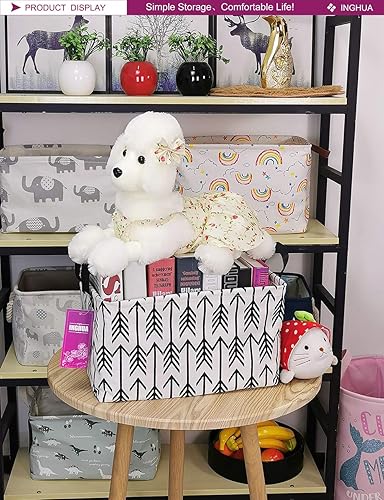 Miniatura 3 de INGHUA - Cesta de almacenamiento rectangular para juguetes, libros, ropa, regalos, mascotas, perfecto para el hogar, oficina, guardería, dormitorio,