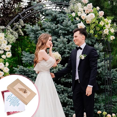 Miniatura 6 de Tegeme Pañuelo de novia pañuelo de boda para hija, regalo de boda, recuerdo Hankie y ángel azul novia pañuelo