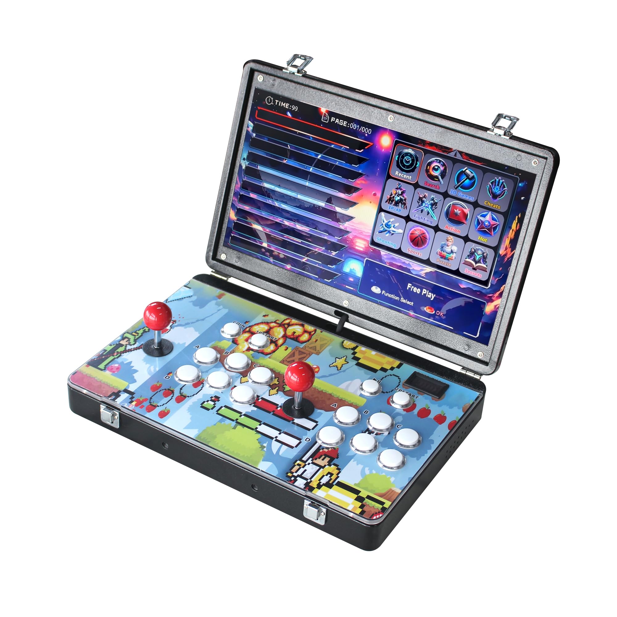 32000 en 1 Consola de juegos Arcade portátil, visualización HD de 19 pulgadas, caja de metal para doble reproductor, caja de hierro DX, máquina de videojuego retro electrónica de búsqueda