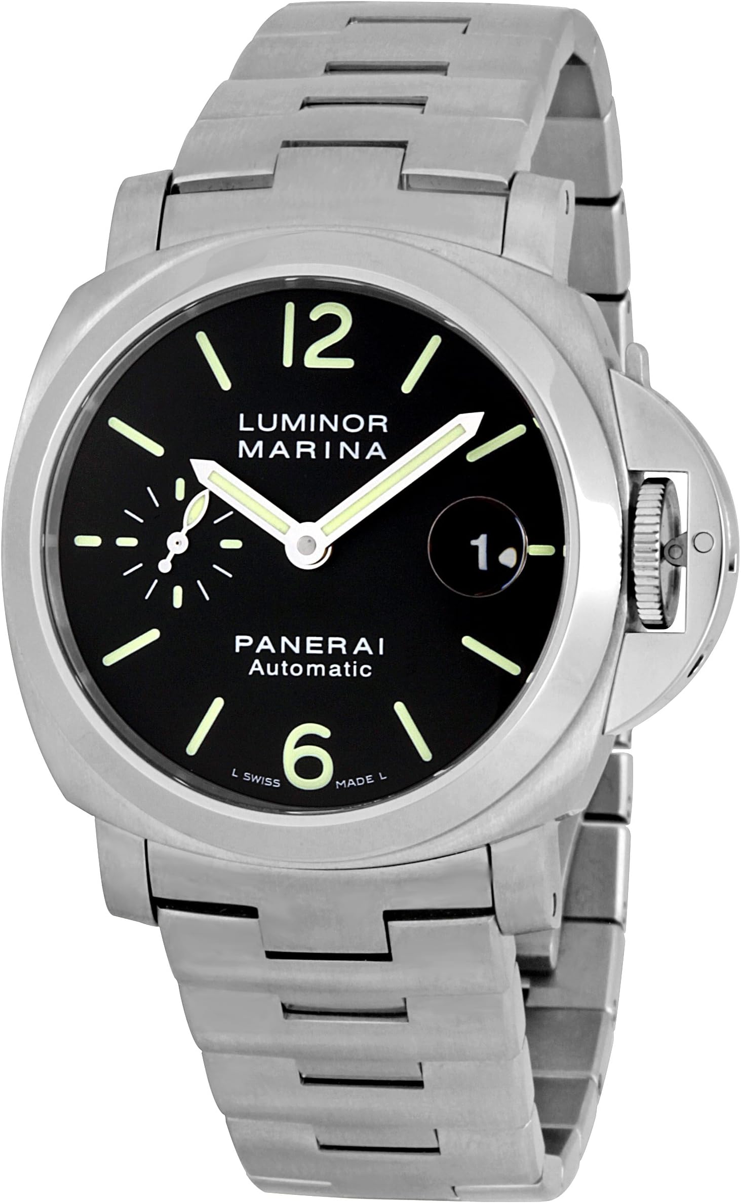 Panerai Men's PAM00298 Luminor Marina Automatic Black Dial Watch