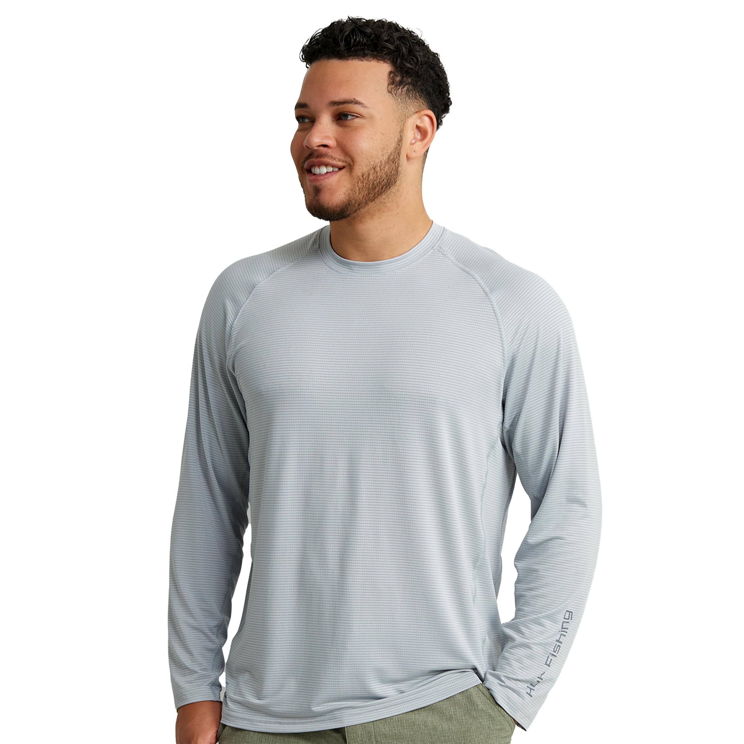 HUK Men's A1a Crew, Quick-Dry, Breathable Fishing Shirt