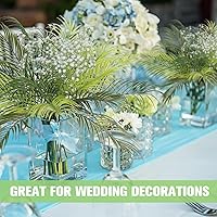 Vista 4 de Giegxin Plantas de palmera artificiales, hojas de imitación de palmera, decoración de hojas de palmera falsas, plantas artificiales tropicales