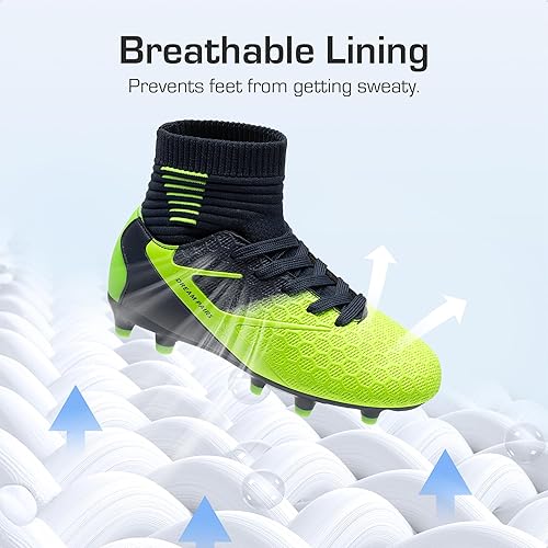 Miniatura 5 de DREAM PAIRS - Zapatos de fútbol para niños y niñas pequeños y grandes