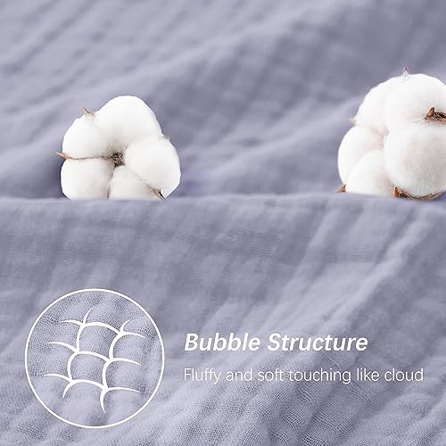 Miniatura 6 de SWEET DOLPHIN - Paquete de 2 toallas de baño de muselina con capucha para bebé, 100% algodón, para recién nacidos, bebés y niños pequeños, 32 x 32