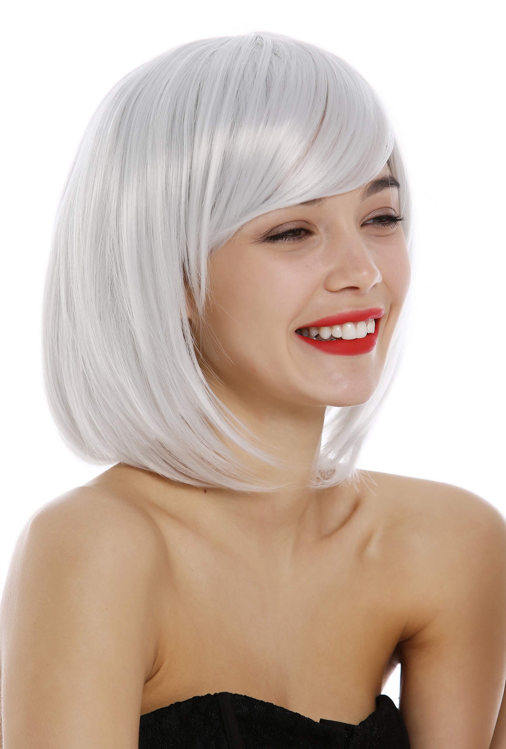 WIG ME UP - 1215-001 Lady Wig short frayed Bob style parting very light whiteish gray, gray (001) - Image 3