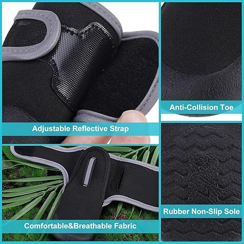 Miniatura 6 de EXPAWLORER Zapatos antideslizantes para perros, botines para perros para pavimento caliente, botas impermeables con protección contra el calor,