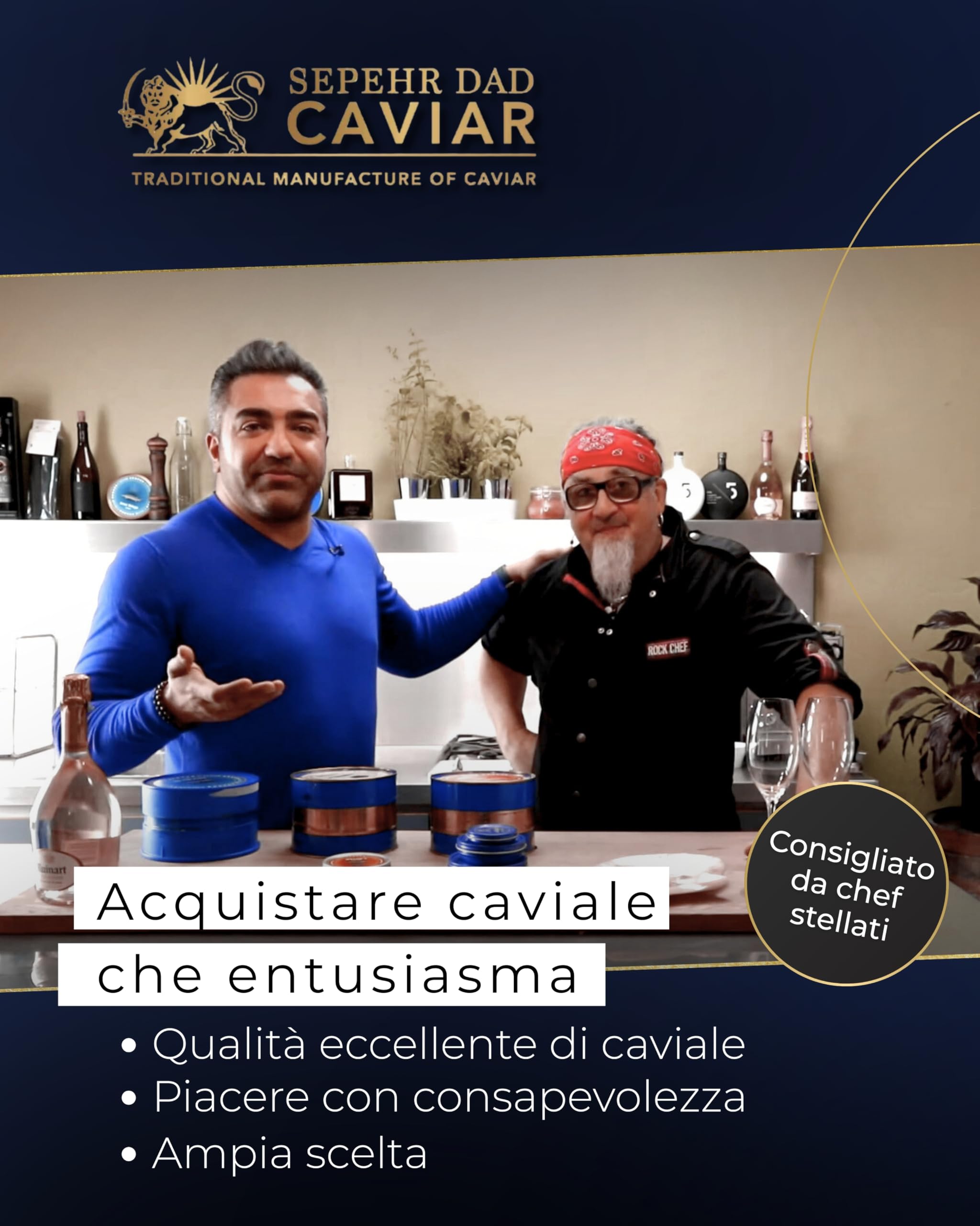 Sepehr Dad Caviar dalla Siberia | Caviale di storione siberiano | SENZA borace | 250