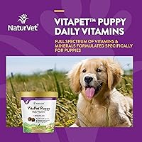 Vista 4 de NaturVet VitaPet Puppy Vitaminas diarias para perros - Además de ayuda para el aliento - Formulado específicamente para proporcionar a los cachorros