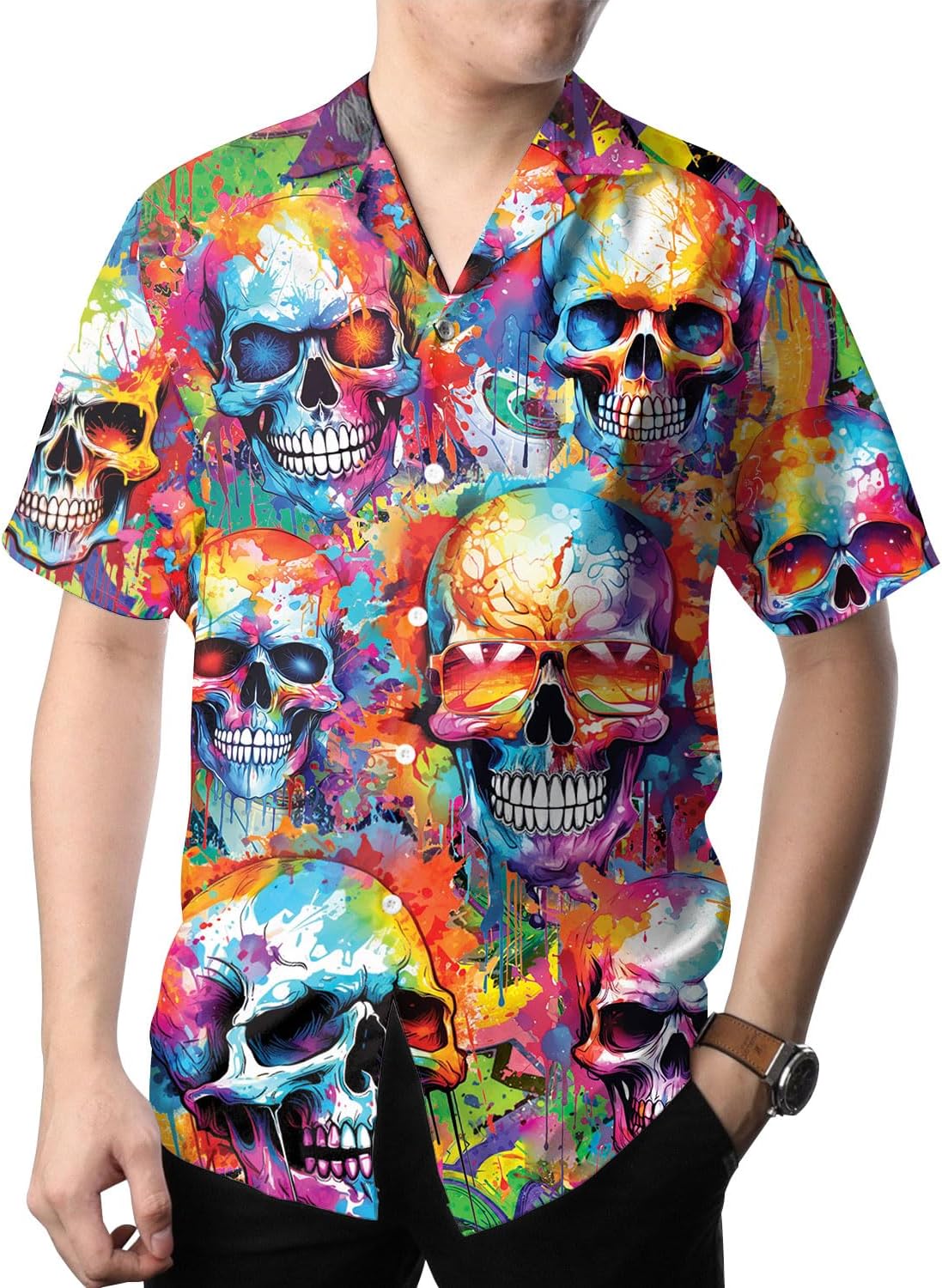 Funny Hawaiian Shirts for Men Palm Beach Shirts Tropical Vacation Shirts H3