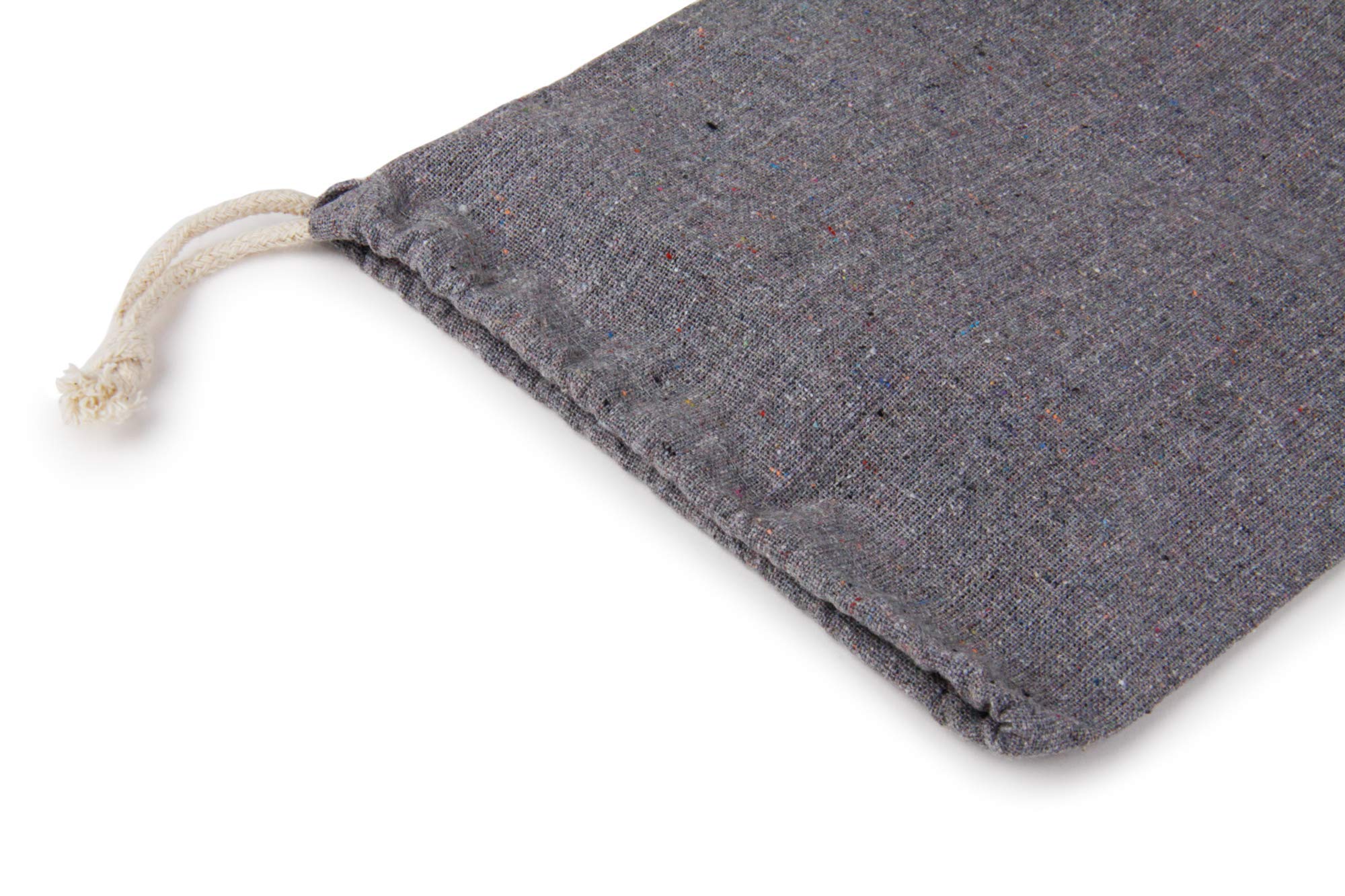 Cottonbagjoe 10 Beutel aus recycelter Baumwolle | 17 x 20 cm | Stoffbeutel mit Kordelzug | Adventskalendersäckchen | Lunchsack Kosmetikbeutel (100)