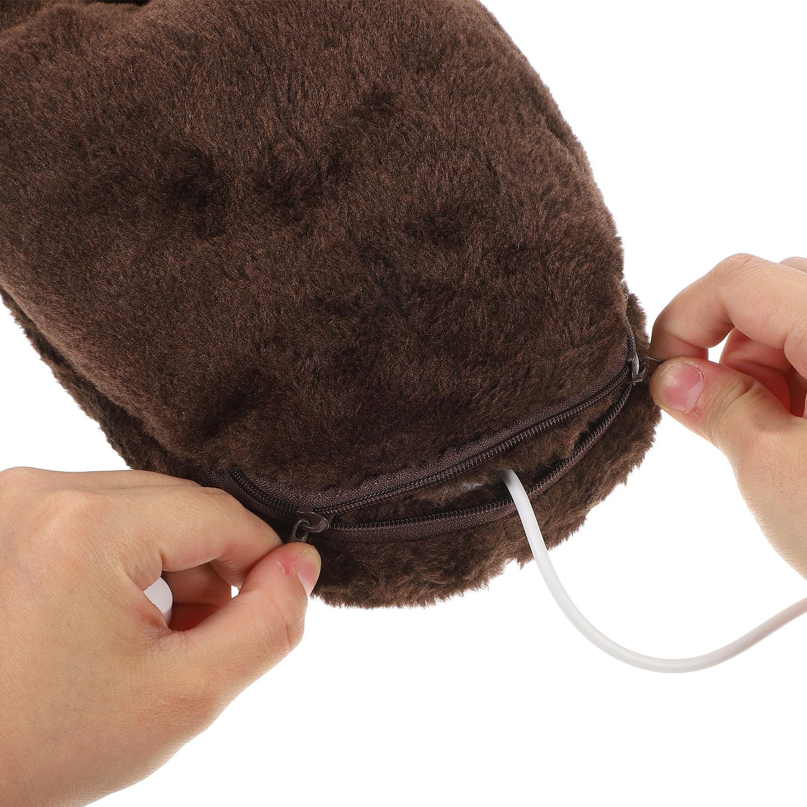 Healifty Pantofole riscaldanti elettriche USB scaldapiedi scarpe riscaldate elettriche scarpe invernali per adulti marroni (medio), Nero , Medium