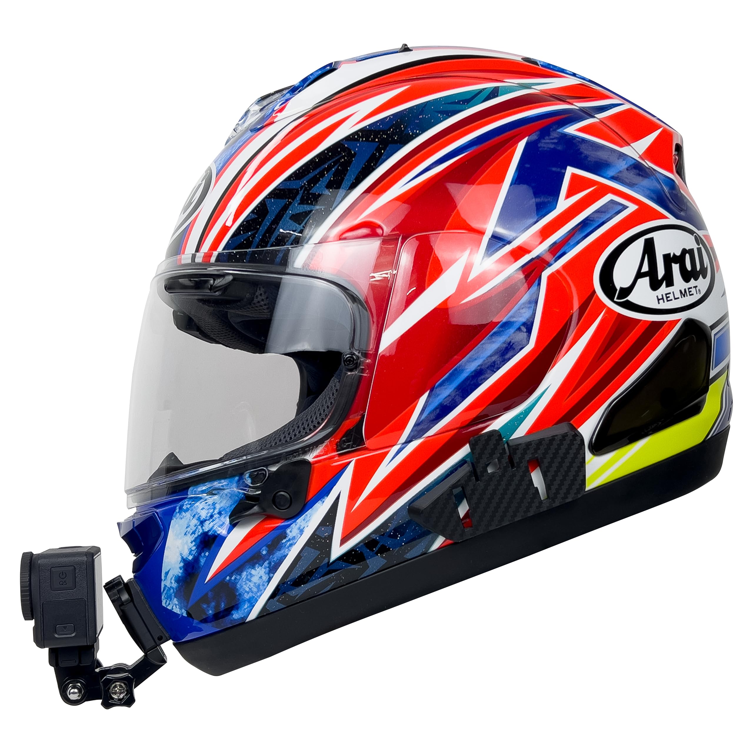 JINGXIN Specjalnie zaprojektowane mocowanie podbródka do kasku Arai Rx7x, z samoprzylepnymi uchwytami na kask z mocowaniem na klamrę, pasuje do kamer sportowych GoPro Hero 13 12 11 10 Max 9 8 7 6 5