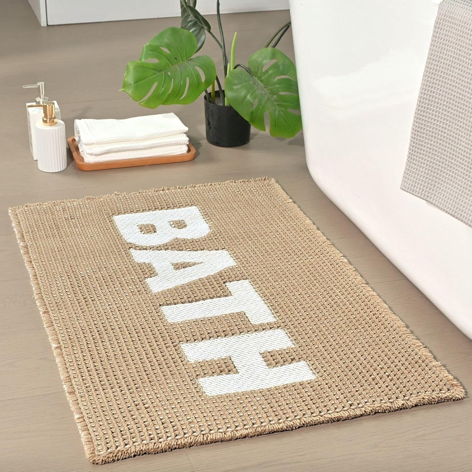 Amazon.com: WARMLY Waffle Bathroom Rugs 24x36, Ultra Soft and Super ...