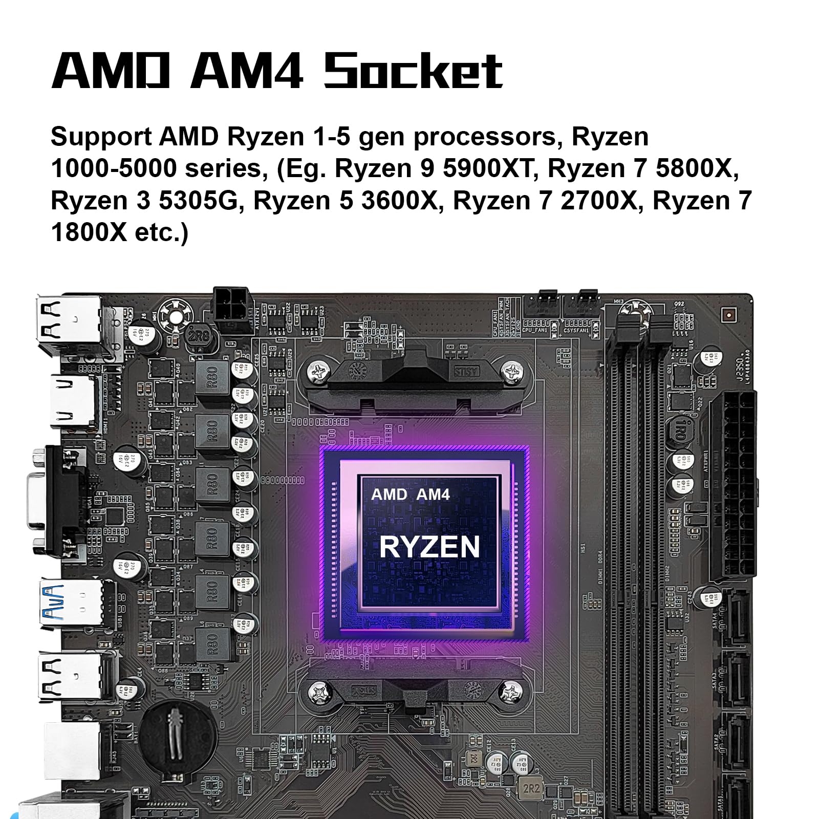 5800X / B450マザボ / メモリ計64GB / 650W電源 MACHINIST Placa-mãe B450 para processadores AMD AM4 Socket Ryzen 1
