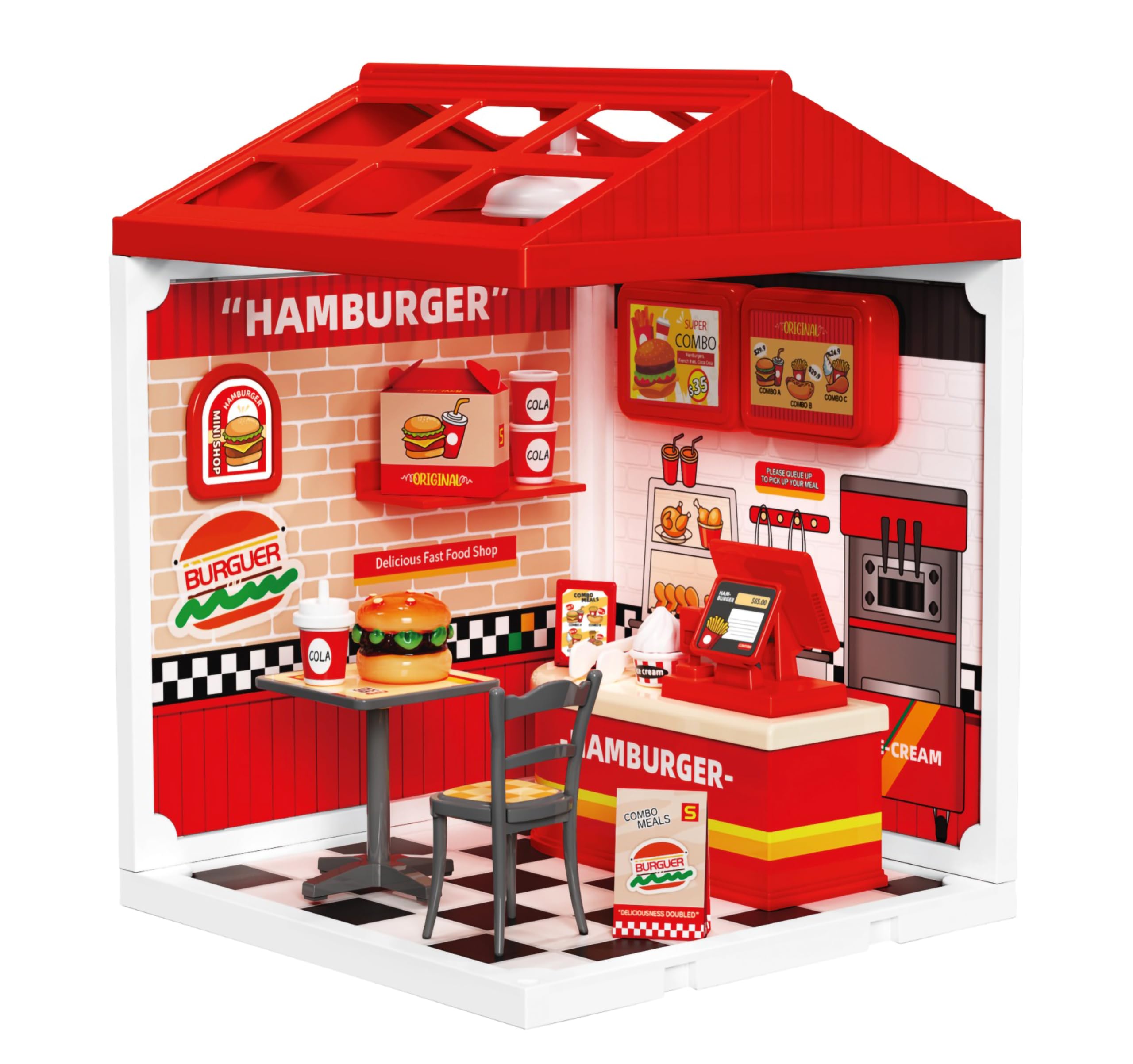 DIY Hamburger Shop Toy with for Kids | Pretend Play Beverage Stall Set with Accessories | Role Play Educational Toy Gift | Age 3 Years and Above | Indoor Play Fun-image-36