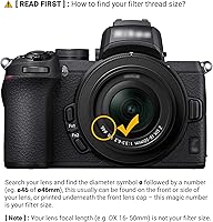 Vista 2 de JJC Multi-revestimiento 46mm Filtro UV para Nikon Z50 II Z50II Z50 Z30 Z fc Zfc con Lente Kit Nikkor Z DX 16-50mm, para Panasonic G7 con Lumix G