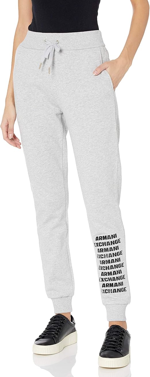 AX Armani Exchange Pantalones de chándal para mujer con logotipo bajo,  Pantalones de chándal con logo bajo., S : Ropa, Zapatos y Joyería -  Amazon.com