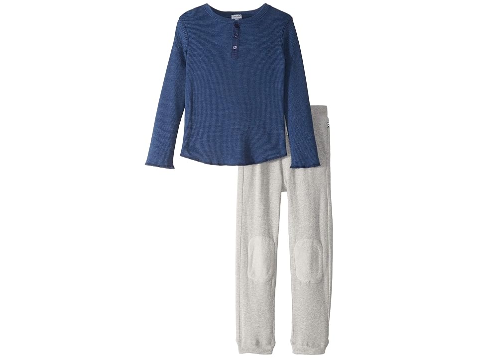 

Splendid Littles Henley Waffle Knit Set (Little Kids/Big Kids) (True Navy) Boy's Active Sets
