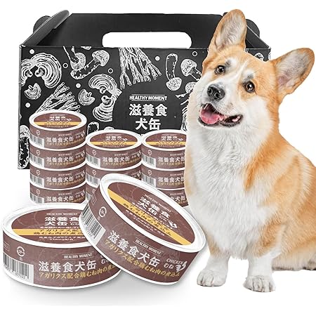Amazon Healthy Moment 高級漢方食材 滋養食 犬缶 全年齢 80gx12缶入り ケース販売 アガリクス配合鶏胸肉の煮込み Healthy Moment ウェット 通販