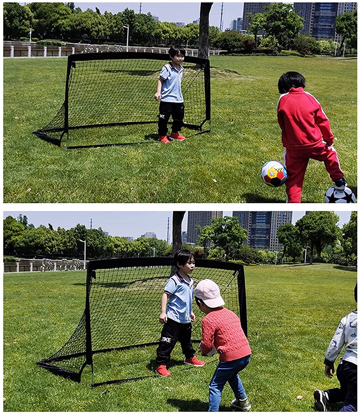 Porta da Calcio per Bambini Calcio Pop-up per Bambini Giardino per adulti per bambini Cortile per calciare Passaggi per allenamento sportivo Porta da calcio Porta da calcio portatile all'aperto con re