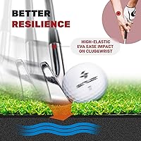 Vista 5 de SAPLIZE Alfombrilla de golpe de golf plegable y resistente con respaldo de EVA de 10 mm para swing y astillado en interiores y exteriores
