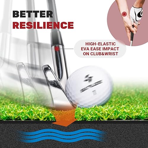 Miniatura 5 de SAPLIZE Foldable Golf Hitting Mat, Portable Golf Practice Grass Mat for IndoorOutdoor, Anti-Deformation