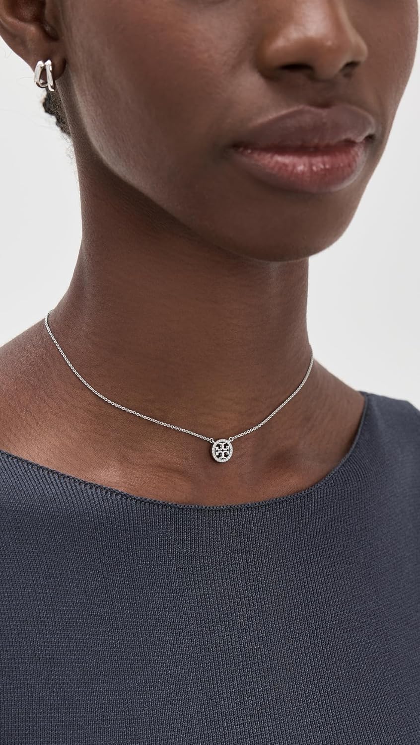 Tory Burch Women's Icon Pavé Pendant Necklace