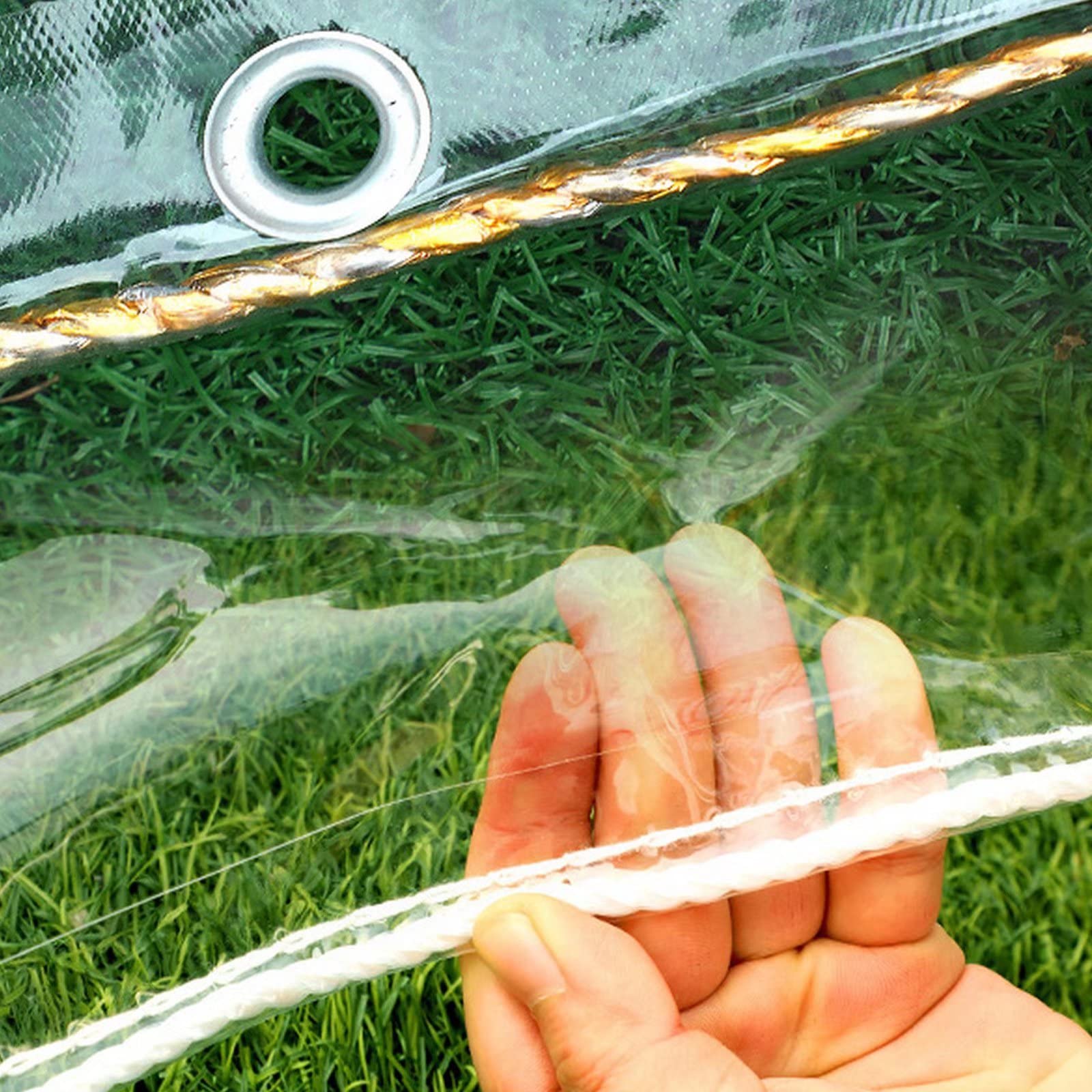 Produktbild von Transparente 355g/m² Verstärkte Starke Plane – Wasserdicht, Strapazierfähig, Klar – Made In Poland