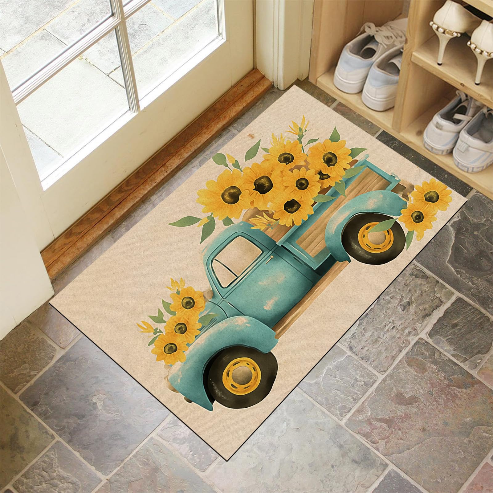 Paillasson voiture de livraison de fleurs pour stopper la boue et l'eau
