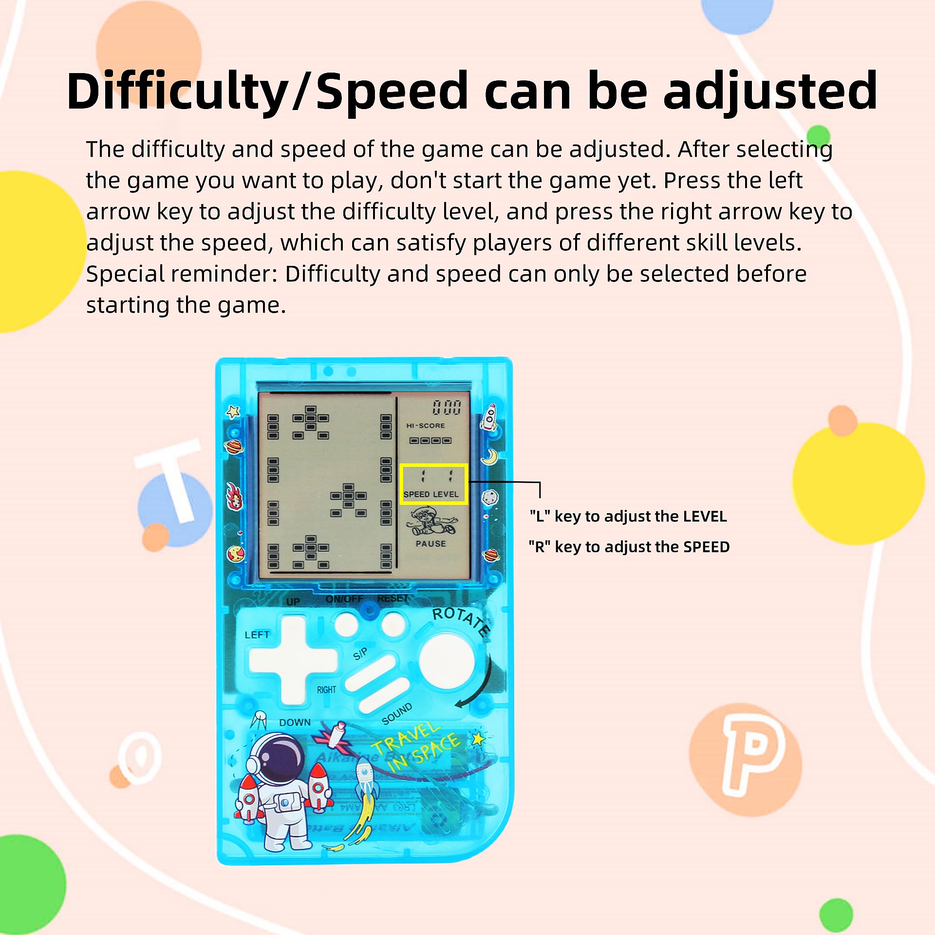 Amazon.com: CZT Transparent Block Game Machine 23 Built-in Games