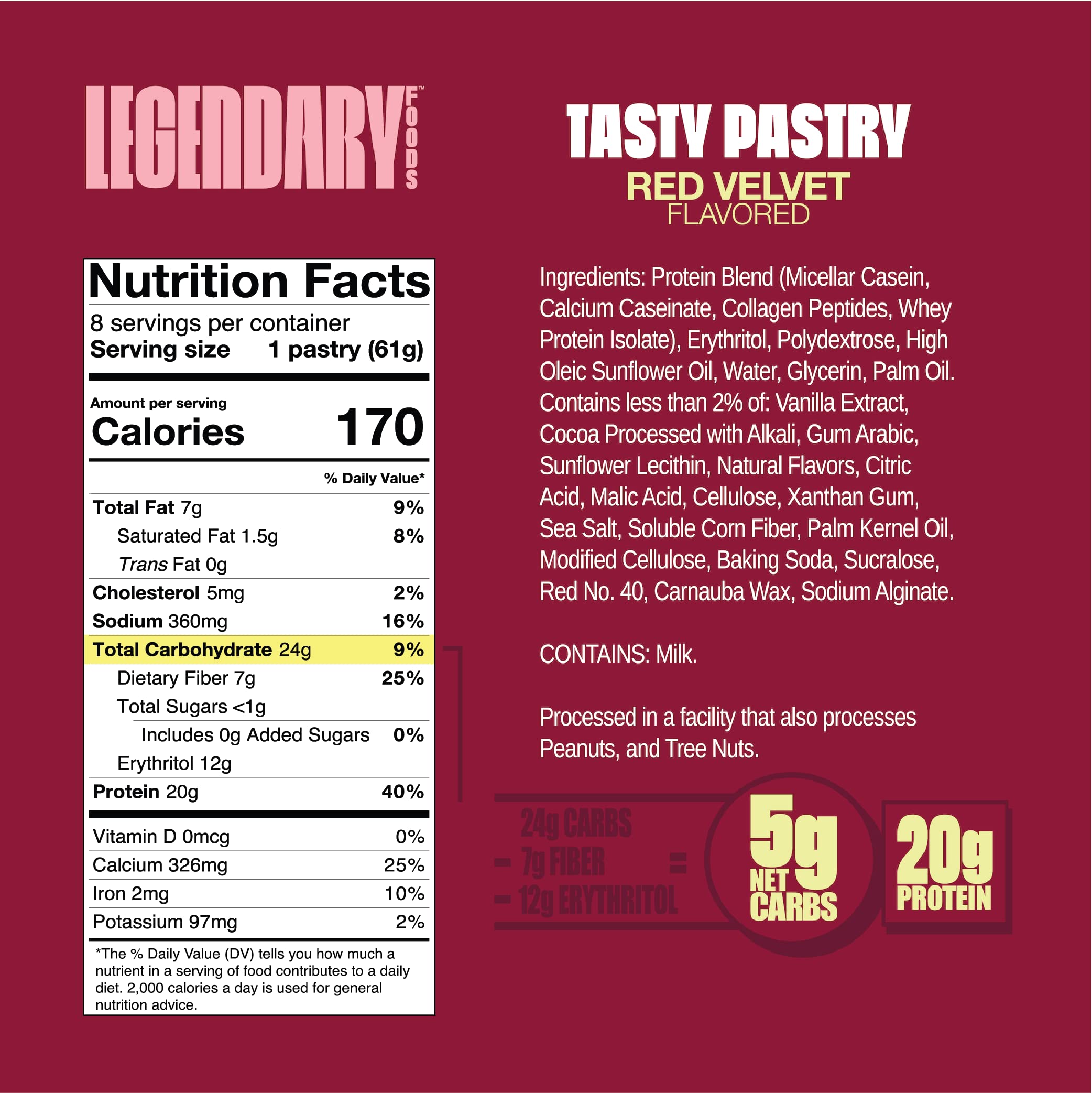 Buy Legendary Foods 20 gr Protein Bar Alternative Tasty Pastry Low