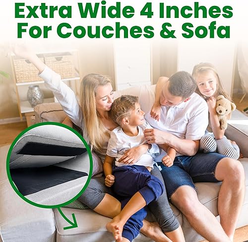 Miniatura 2 de ECOHomes Tiras resistentes para cojines de sofá de 4 pulgadas x 20 pies evitan que los cojines de sofá se deslicen. Rollo de cinta adhesiva de